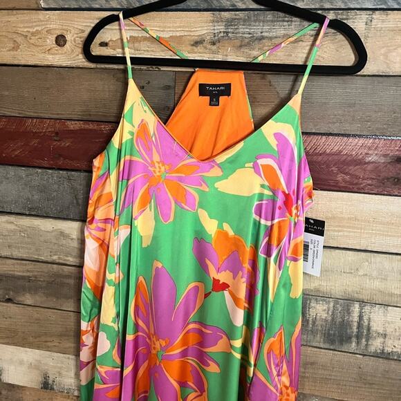 Tahari ASL Floral Maxi Dress Size Small‎ - Picture 3 of 9